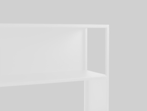 HYLLER SIDE METAL bookcase 150x75 - white small 1