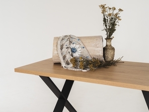CROSS BASIC 140 dining table - oak, black small 1