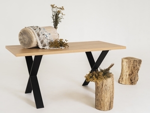 CROSS BASIC 140 dining table - oak, black small 2
