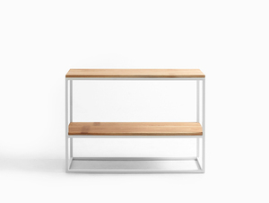 JULITA SOLID WOOD 75-2F console - oak, white small 3