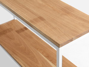 JULITA SOLID WOOD 75-2F console - oak, white small 4