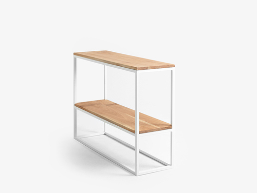 Check JULITA SOLID WOOD 75-2F console - oak, white