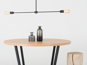 MAPLE BASIC 90 dining table - oak, black small 1