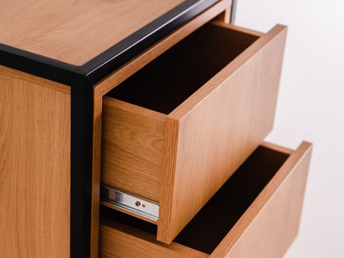 Check SKAP 1R1 DRAWER x2 bookcase - black