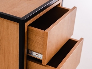 SKAP 1R1 DRAWER x2 bookcase - black small 4