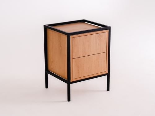 Check SKAP 1R1 DRAWER x2 bookcase - black