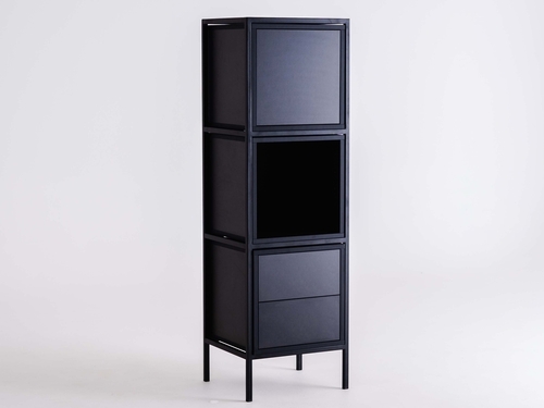 Check SKAP BLACK 1R3 MIX bookcase