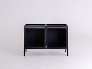 CustomForm SKAP BLACK 2R1 BOKS x2 low shelving unit, black, 88 × 40 × 60 cm small 3