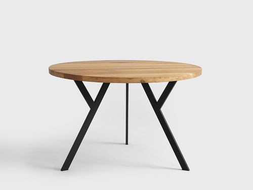 Check ZX SOLID WOOD dining table okr. 120 - oak, black