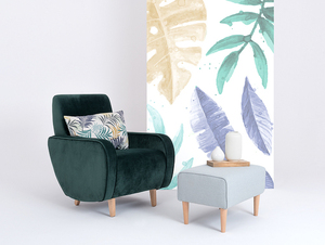 PANDA armchair - avocado(rv38), natural small 2