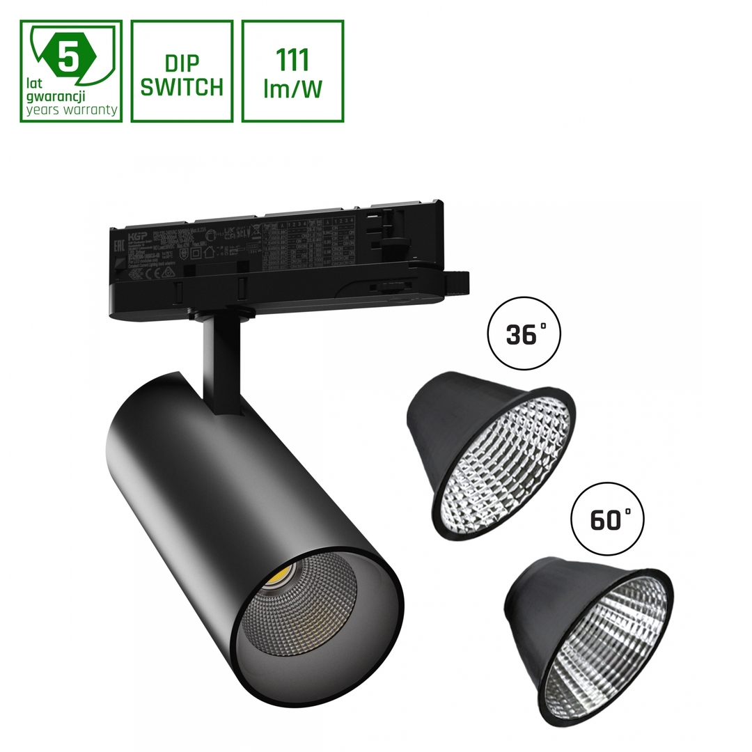 Andromeda 15 27 Ww 230 V 36, 60st. Ip20 Ra90 74x170x170 Black 5 Year Warranty With Power Adjustment