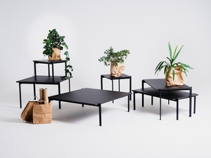 BORGE 100 LOW coffee table - black small 2