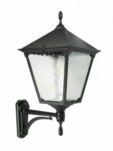 Check SU-MA Outdoor Wall Lamp Black Cast Aluminum Glass E27 IP43 K 3012/1/BD KWG