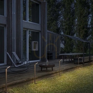 Outdoor Standing Lamp Ideallux AGOS PT H80 Black 3000K IP54 326733 small 2