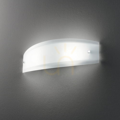 Check Wall Light Ideallux ALI AP2 White Glass 45 cm 026558