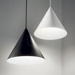 Pendant Light Ideallux A-Line SP1 D30 Black Metal 30 cm 232744 small 1