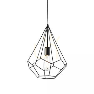 Pendant Light Ideallux Ampolla Black Metal 30 cm E27 148175 small 1