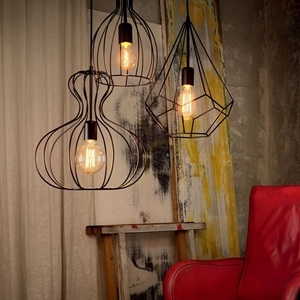 Pendant Light Ideallux Ampolla Black Metal 30 cm E27 148175 small 2