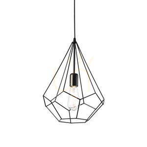 Pendant Light Ideallux Ampolla Black Metal 30 cm E27 148175 small 0