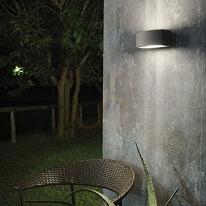 Outdoor Wall Lamp Ideallux Andromeda AP1 Grigio Grey Aluminum E27 158822 small 1