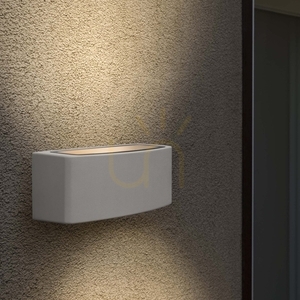 Outdoor Wall Lamp Ideallux Andromeda AP1 Grigio Grey Aluminum E27 158822 small 4