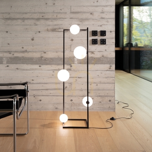 Check Standing Lamp Ideallux Angolo PT5 Brass 118 cm 284354