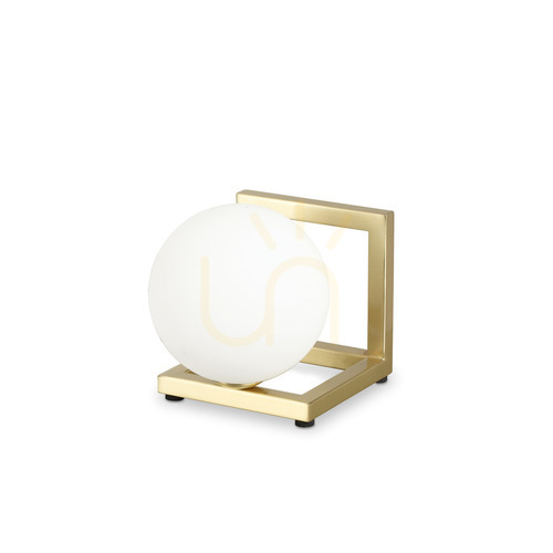 Check Table Lamp Ideallux Angolo TL1 Brass Glass G9 12 cm 284361