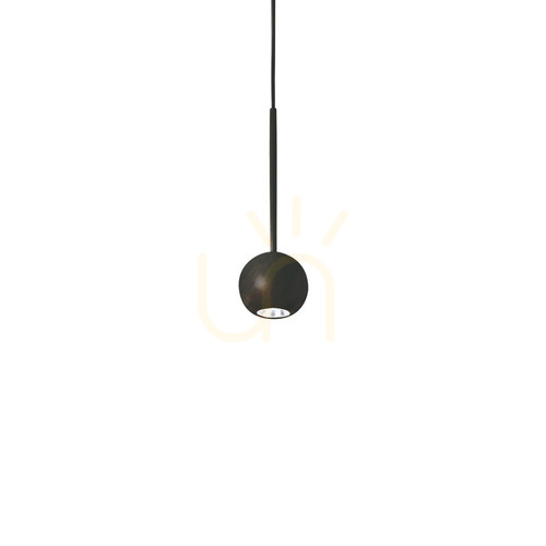 Check Pendant Light Ideallux Archimede Sfera Black 9 cm LED 4W 328355