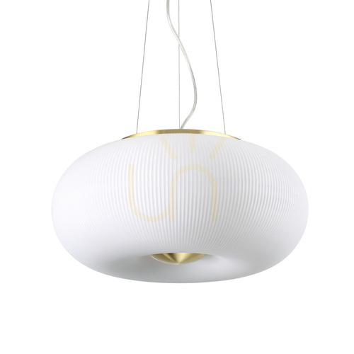 Check Pendant Light Ideallux Arizona SP3 White Glass 40 cm 214474