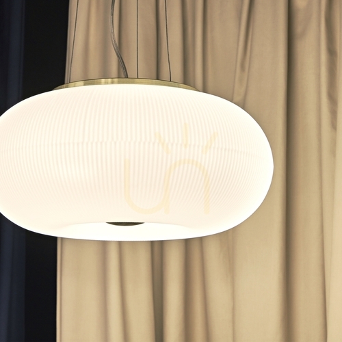 Check Pendant Light Ideallux Arizona SP5 White Glass 52 cm 214481