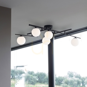 Plafon Ideallux Atlas PL5 Nero czarny 5xG9 106 cm 328218 small 1