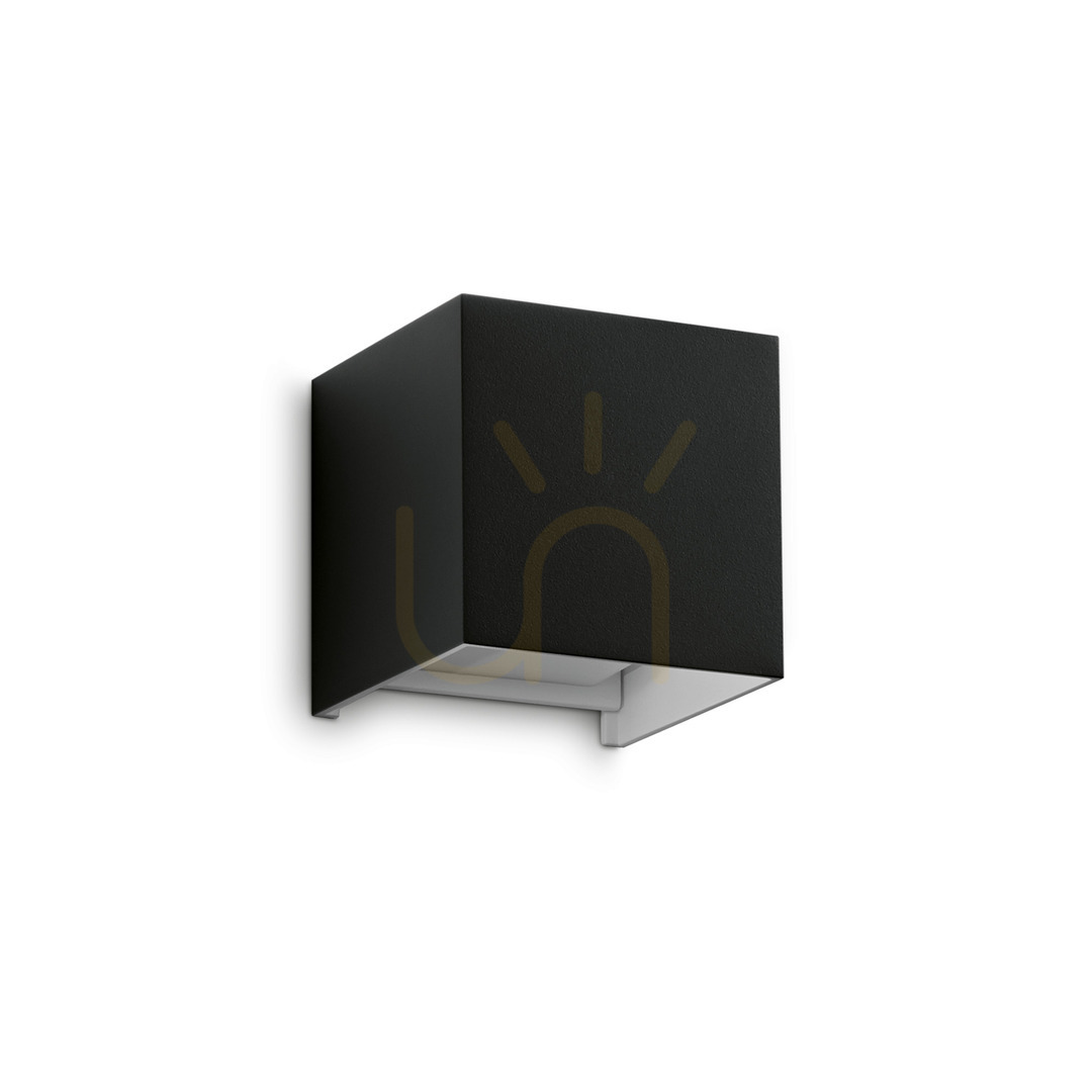 Outdoor Wall Lamp Ideallux Atom AP D10 Nero Black 12W 3000K 313450