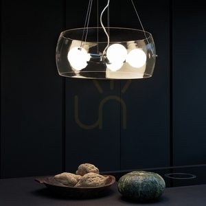 Pendant Light Ideal Lux Audi-10 SP5 Transparent Glass 48.5 cm 016863 small 1