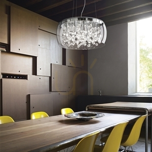 Pendant Light Ideallux AUDI-80 SP8 Fume 50 cm 8xG9 Chrome 197654 small 3