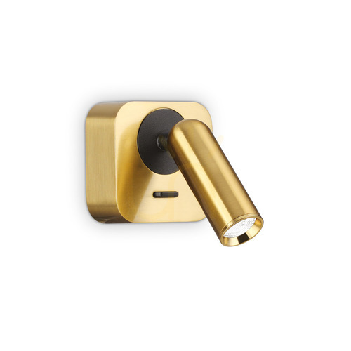 Check Wall Light Ideallux Bean AP Square Brass LED 3W 260662