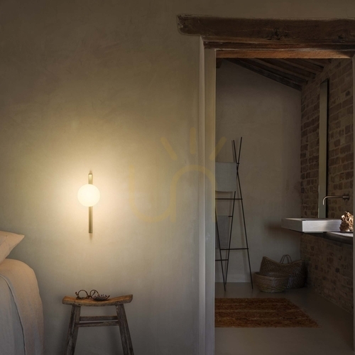 Check Ideallux Binomio Ceiling Light / Wall Sconce, Brass and Glass, G9, 1x4W, 33.3 cm, 311319
