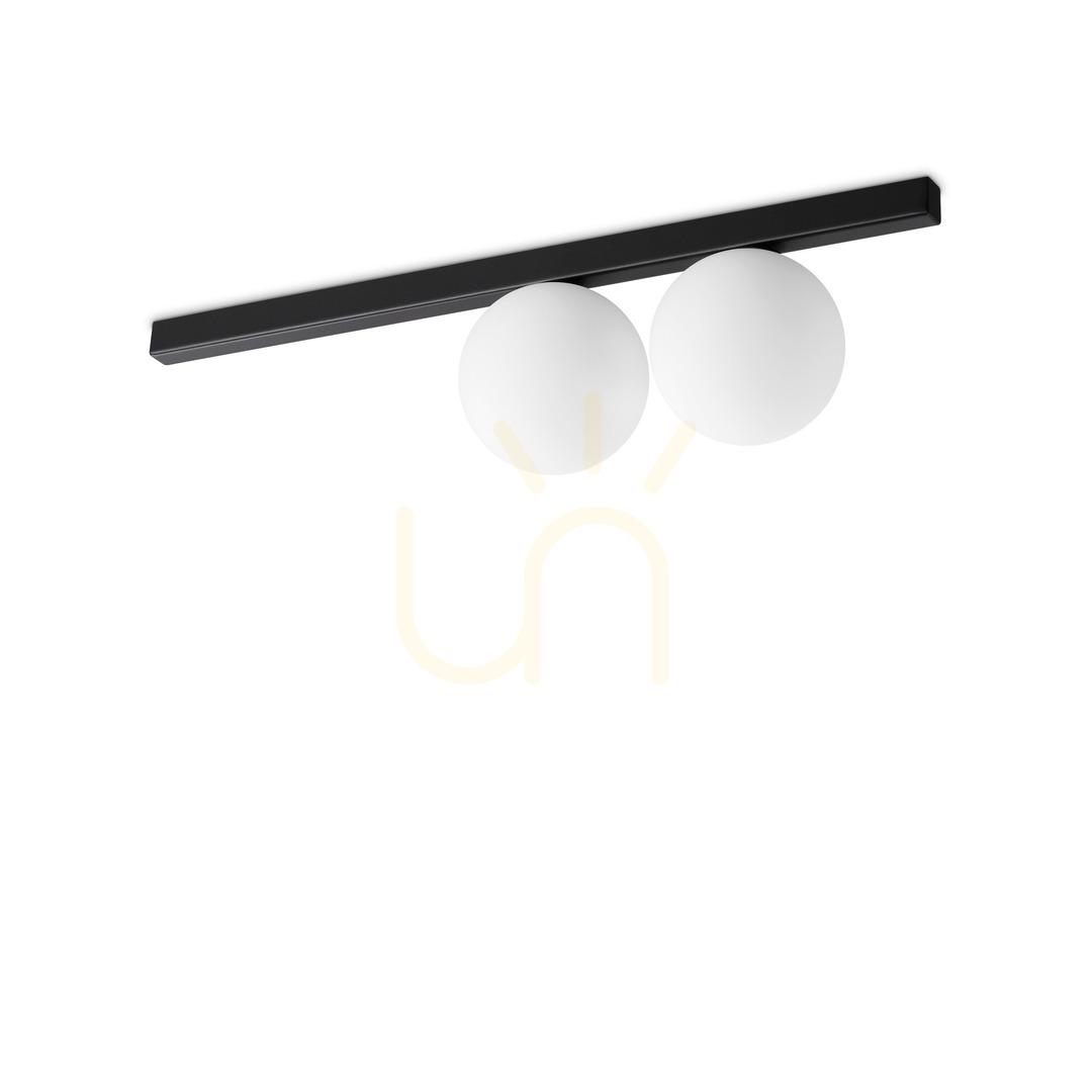 Plafond sufitowy Ideallux Binomio PL2 Nero czarny 2xG9 55,7 cm 310671