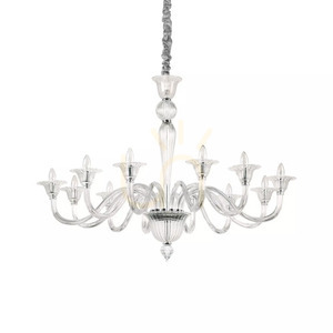 Pendant Light Ideallux Brigitta SP12 Ambra Amber Glass Gold 120 cm 199405 small 2