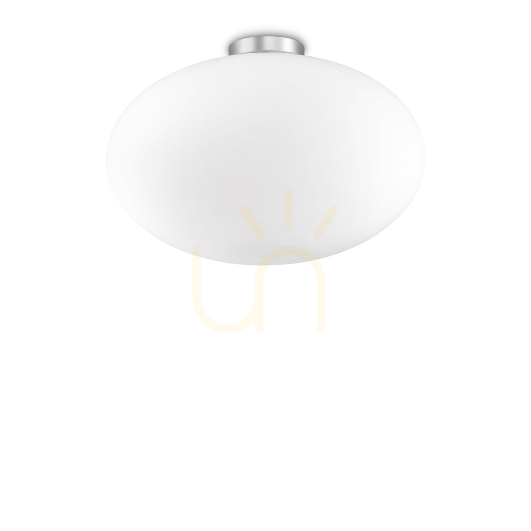 Plafon Ideallux Candy PL1 D40 biały szklany 40 cm 086781