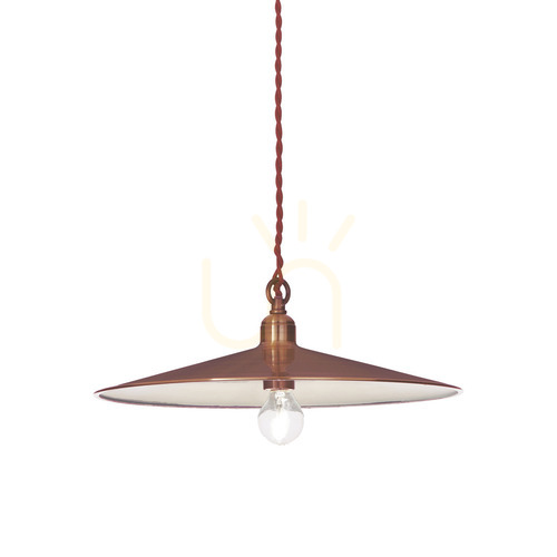 Check Pendant Light Ideallux Cantina SP1 Rame Copper Metal 35 cm 112732