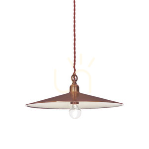 Pendant Light Ideallux Cantina SP1 Rame Copper Metal 35 cm 112732 small 0