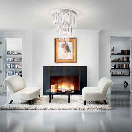 Check Plafond Ideallux Carlton PL8 Chrome Crystal 8xE14 40cm 168920