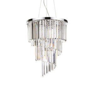 Pendant Light Ideallux Carlton SP12 Cromo Chrome Crystal 50 cm 166247 small 0