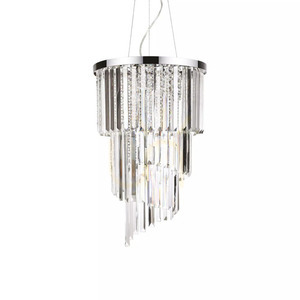 Pendant Light Ideallux Carlton SP8 Cromo Chrome Crystal 40 cm 117737 small 1