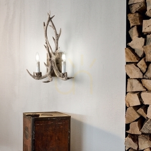 Wall Light Ideallux Chalet AP2 Beige Resin 2xE14 115511 small 1