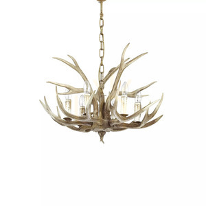 Pendant Light Ideal Lux Chalet SP6 Beige 6-Light Resin 67 cm 115498 small 1