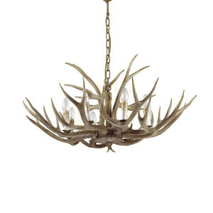 Pendant Light Ideal Lux Chalet SP8 Beige 8-Light Resin 91 cm 115504 small 0