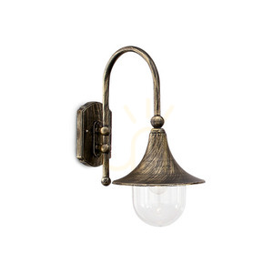 Outdoor Wall Lamp Ideal Lux Cima AP1 Nero Black E27 024134 small 0
