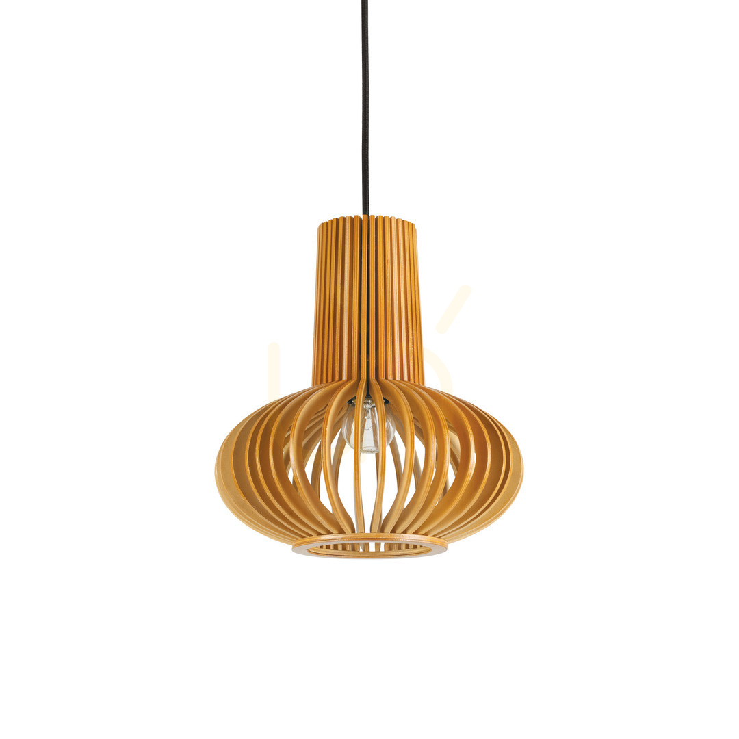 Pendant Light Ideallux Citrus SP1 Wood 26 cm 159850