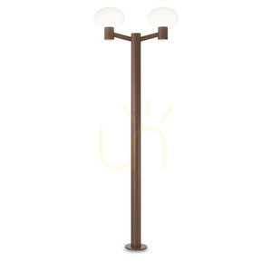 Outdoor Standing Light Ideallux CLIO 328836 Brown Aluminum 2xE27 197 cm small 0